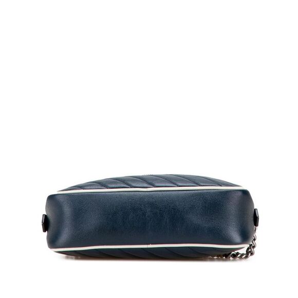 Pre Loved gucci GG Marmont Shoulder Bag Women Blue Crossbody Bags - Picture 3 of 8